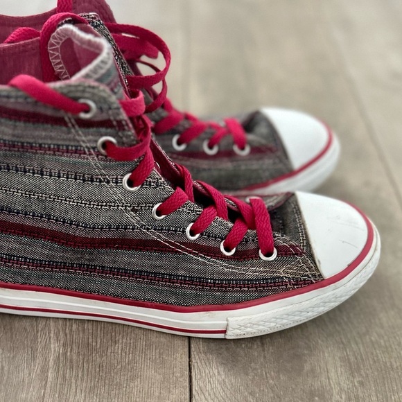 Converse Chuck Taylor Hi Berry Pink High-Top Fabric Basketball Shoe size 5.5 - Picture 14 of 16